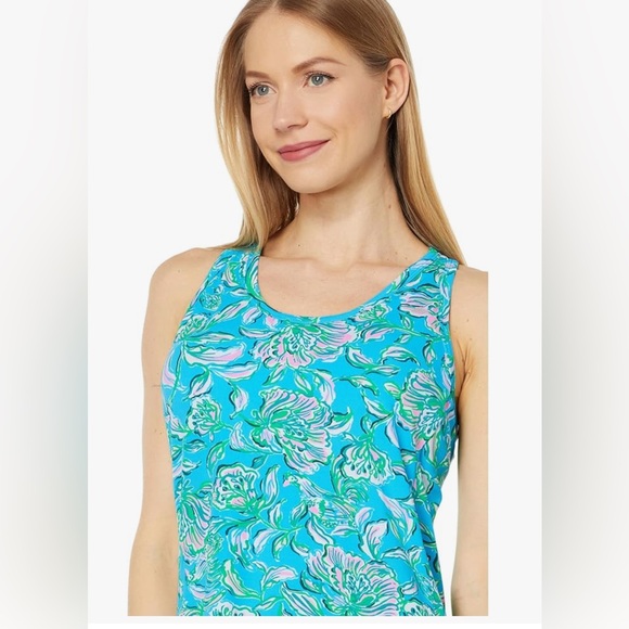 Lilly Pulitzer Mixed Doubles Dress UPF 50+ Cumulus Blue Chick Magnet size M - Picture 3 of 12